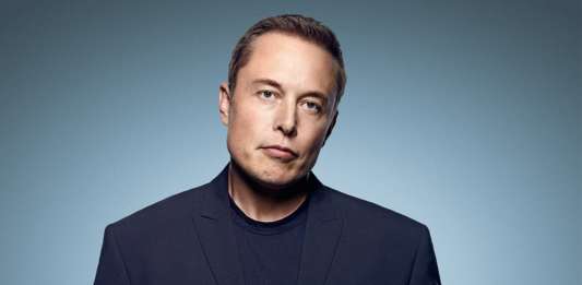 ritratto a mezzo busto di Elon Musk